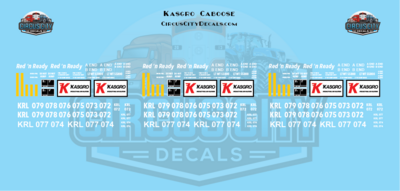 Kasgro Caboose Red'N'Ready HO 1:87 Scale Decals