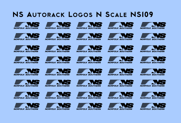 NS Norfolk Southern Autorack Logos N scale Decals