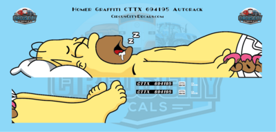 Homer CTTX 694195 Multi-Max Autorack Railroad Graffiti O 1:48 Scale Decal Set