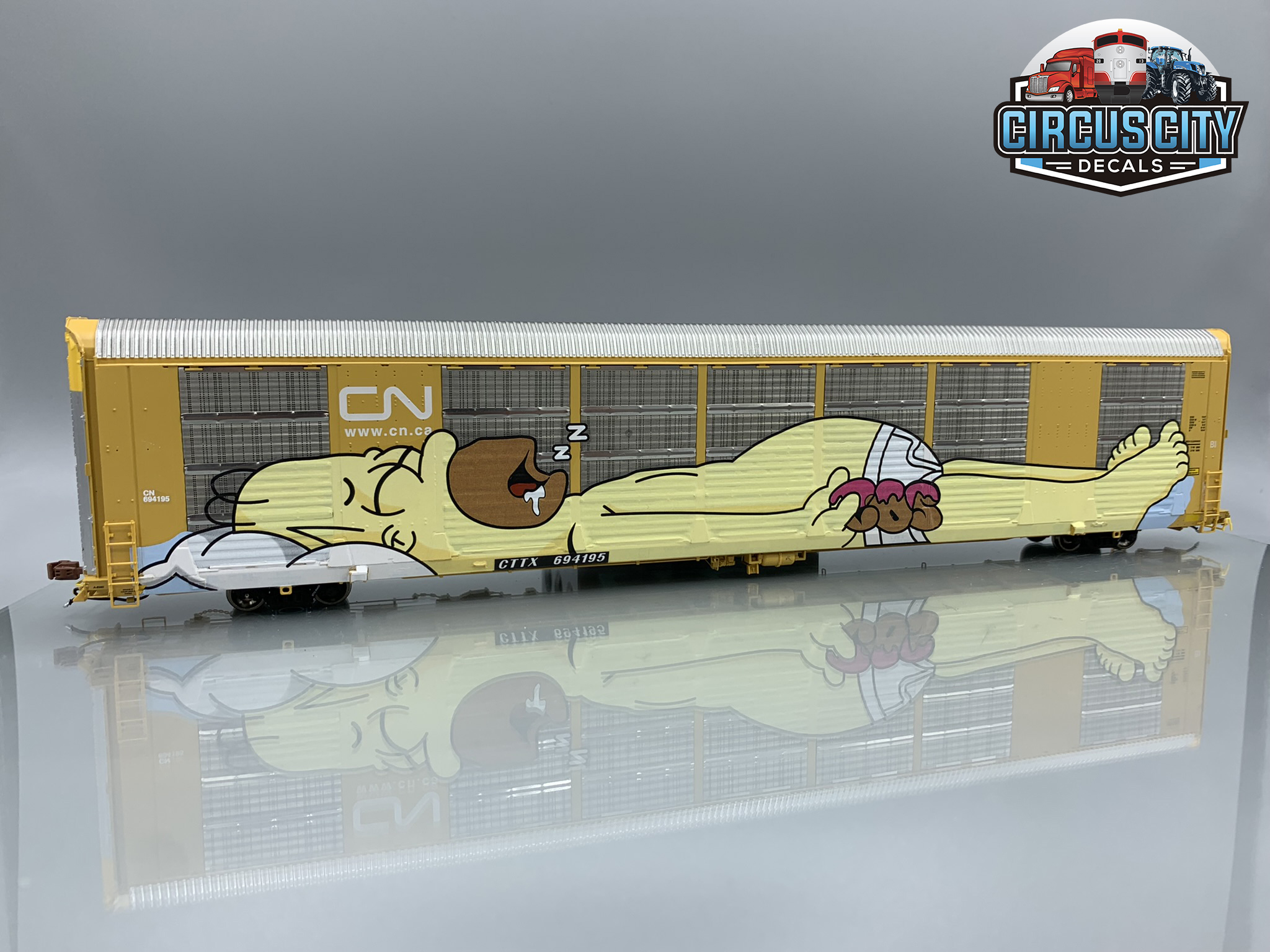 Homer CTTX 694195 Multi-Max Autorack Railroad Graffiti HO 1