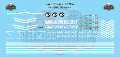Lake State Railway SD70m Locomotive Decals O 1:48 Scale