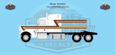 Tricolor Brown Semi Stripe Graphic 1:87 Scale