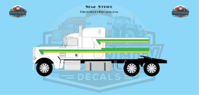 Tricolor Green Semi Stripe Graphic 1:87 Scale