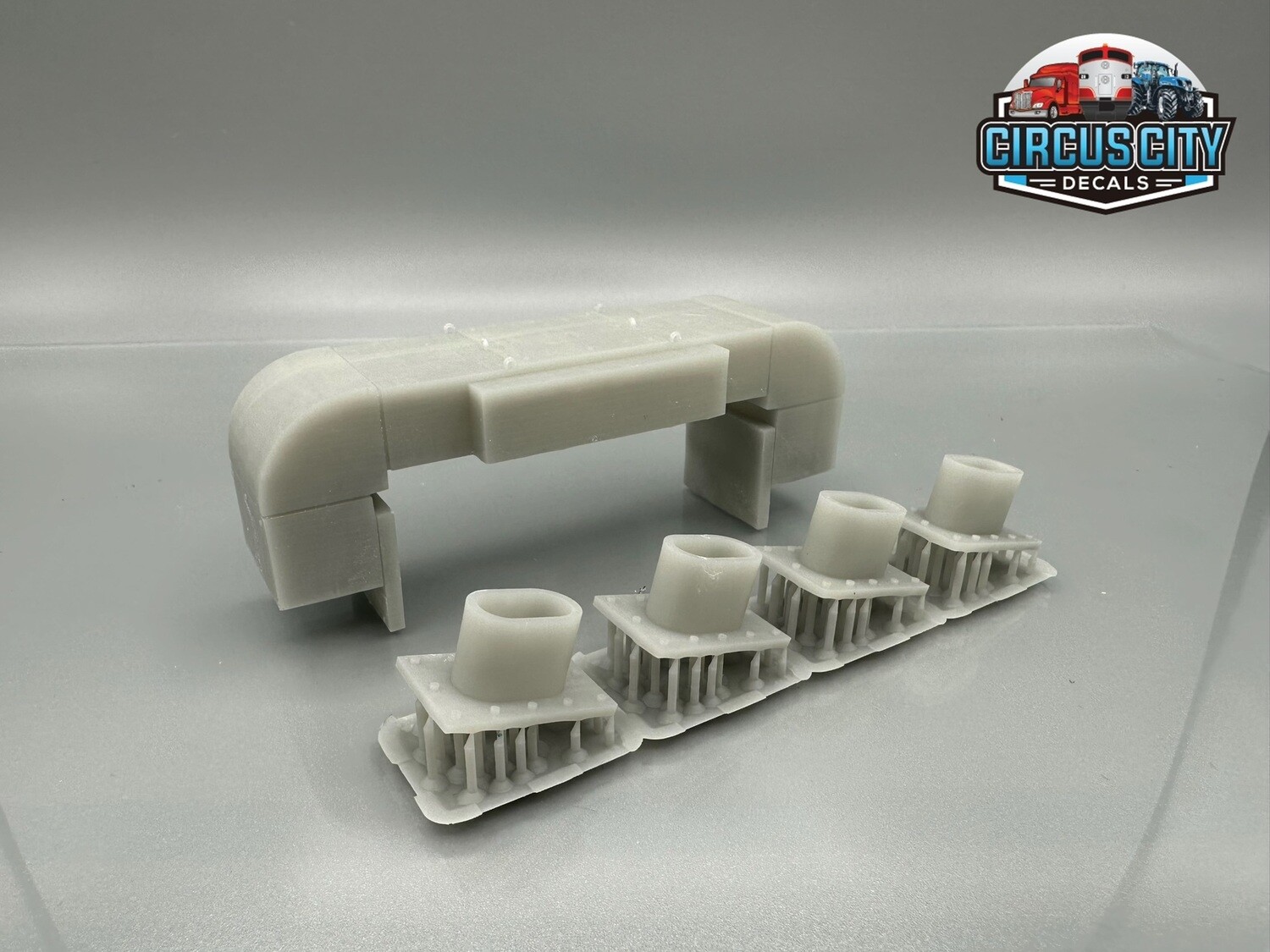 USAT GP9 Horst Air Filter &amp; Exhaust Stacks GP10 Conversion 3d Printed G 1:29 Scale