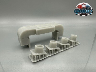 USAT GP9 Horst Air Filter & Exhaust Stacks GP10 Conversion 3d Printed G 1:29 Scale