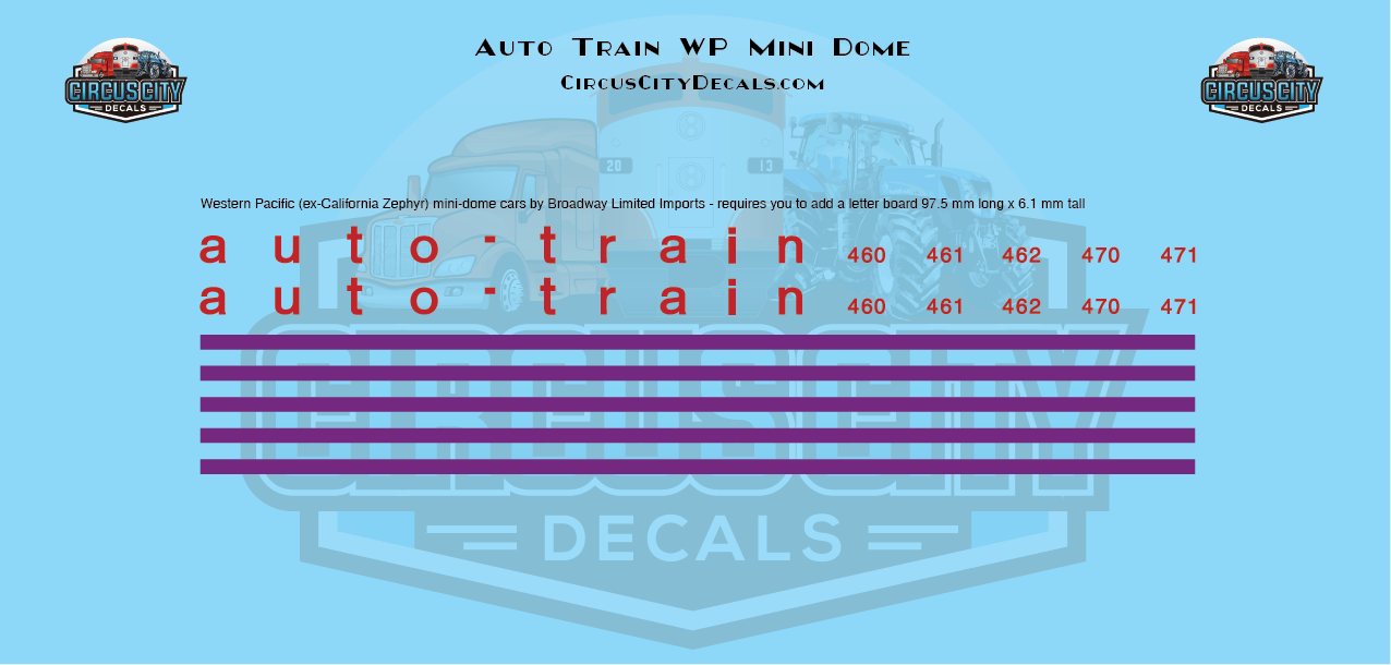 Auto Train WP Mini Dome HO 1:87 Scale