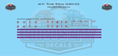 Auto Train Steam Generator-Baggage HO 1:87 Scale