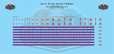 Auto Train Buffet/Diner HO 1:87 Scale