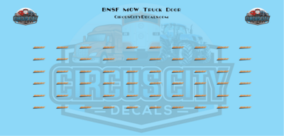 BNSF MOW Truck Door Decals S 1:64 Scale