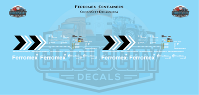 Ferromex FXEU Container N 1:160 Scale Decal Set