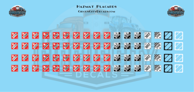 Hazmat Placards G 1:29 Scale Decal Set