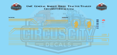 GMC General Knight Rider Tractor/Trailer S 1:64 Scale Decals