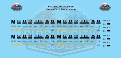 AWVR Unstoppable Movie Murrigan Covered Hopper HO 1:87 Scale Decal Set