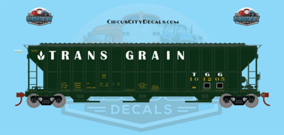 AWVR Unstoppable Movie TRANSGRAIN FMC 4700 Covered Hopper HO 1:87 Scale Decal Set