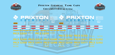 AWVR Unstoppable Movie Prixton Chemical Tank Car N 1:160 Scale Decal Set
