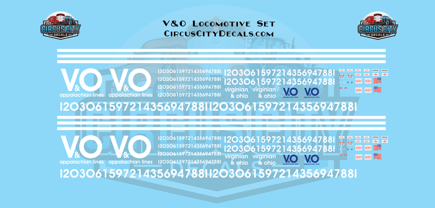 V&O Virginian and Ohio Railroad Locomotive Set HO scale