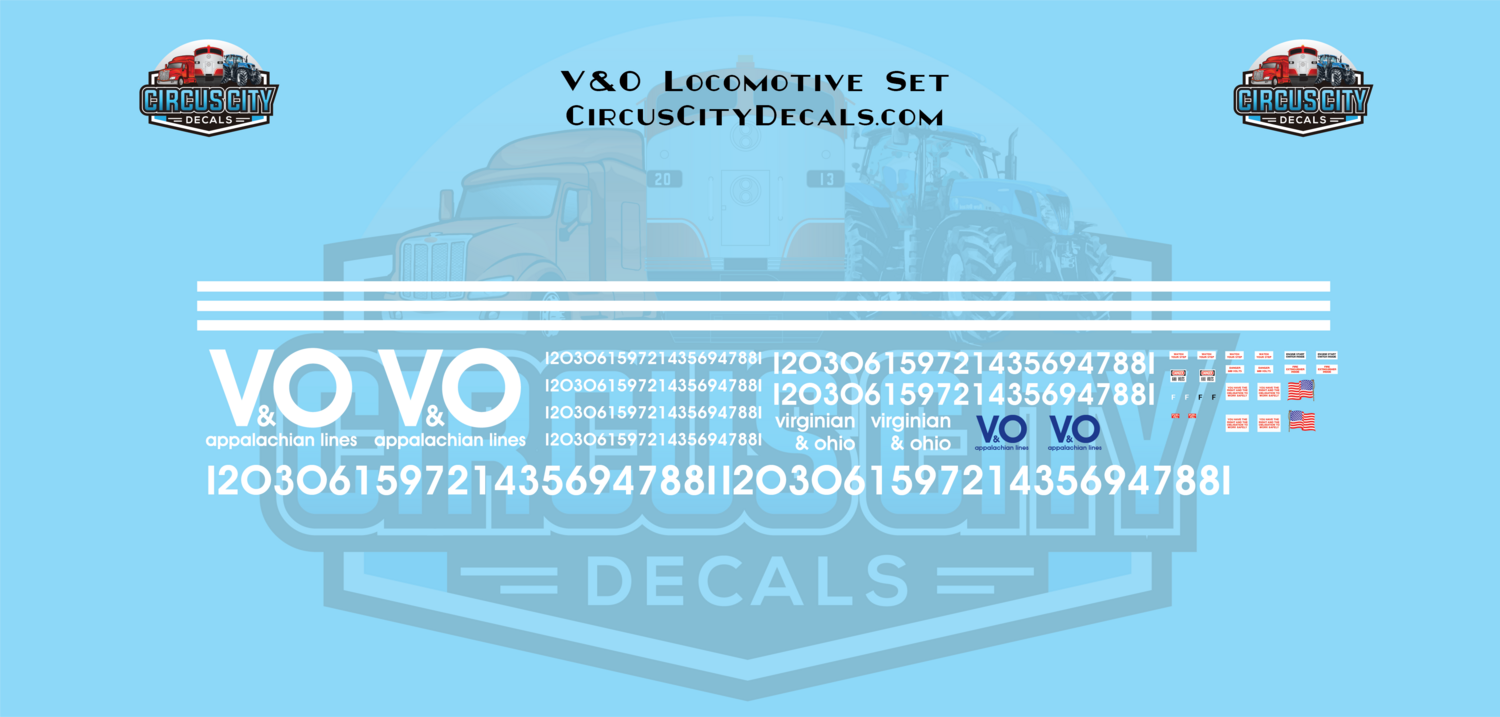 V&O Virginian and Ohio Railroad Locomotive Set O scale