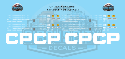 Canadian Pacific CP 53' Container Decal Set 1:160 N Scale