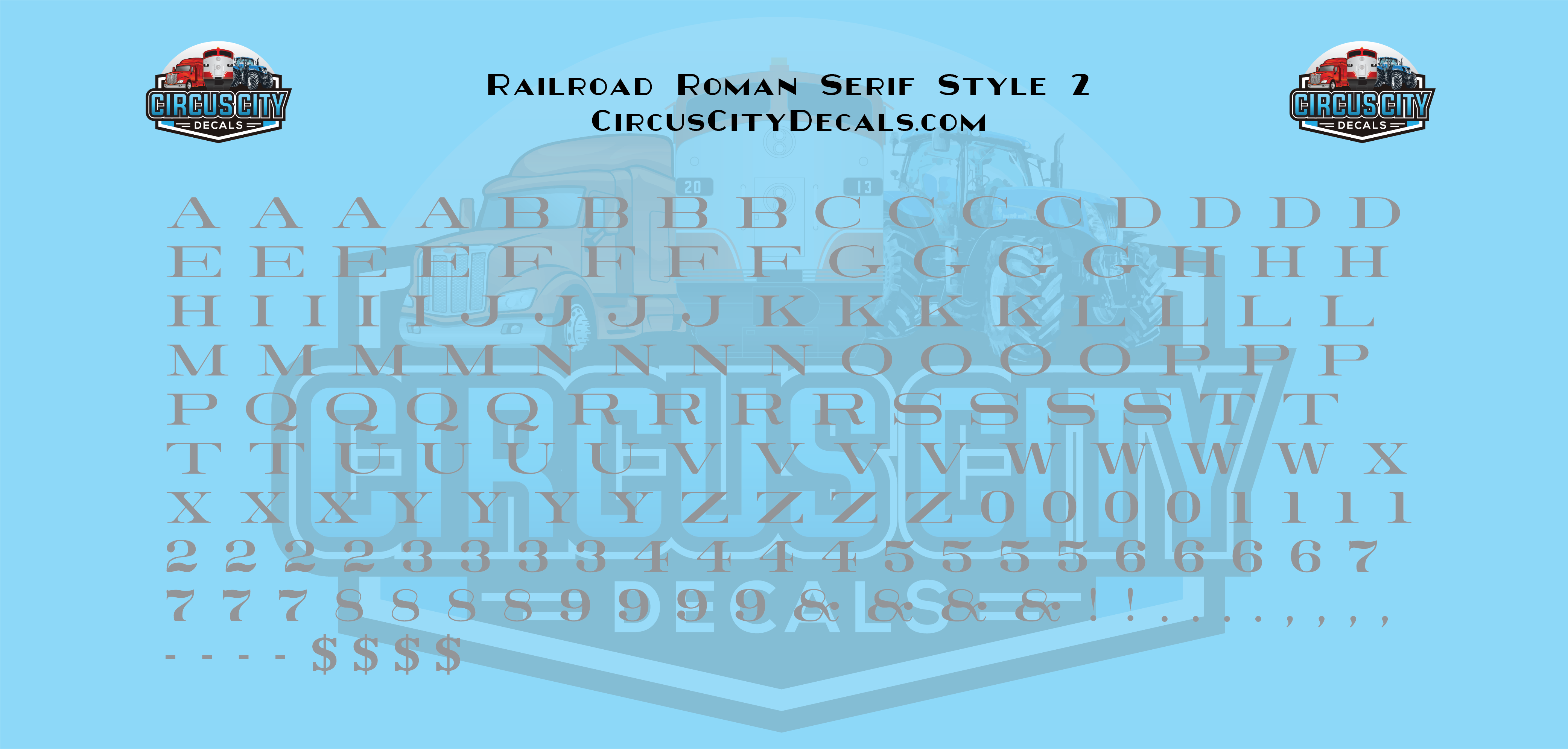 Railroad Roman Serif 2 Alphabet Letters & Numbers 1/16" 1/8" 3/16" 1/4" Water... - Picture 14 of 49