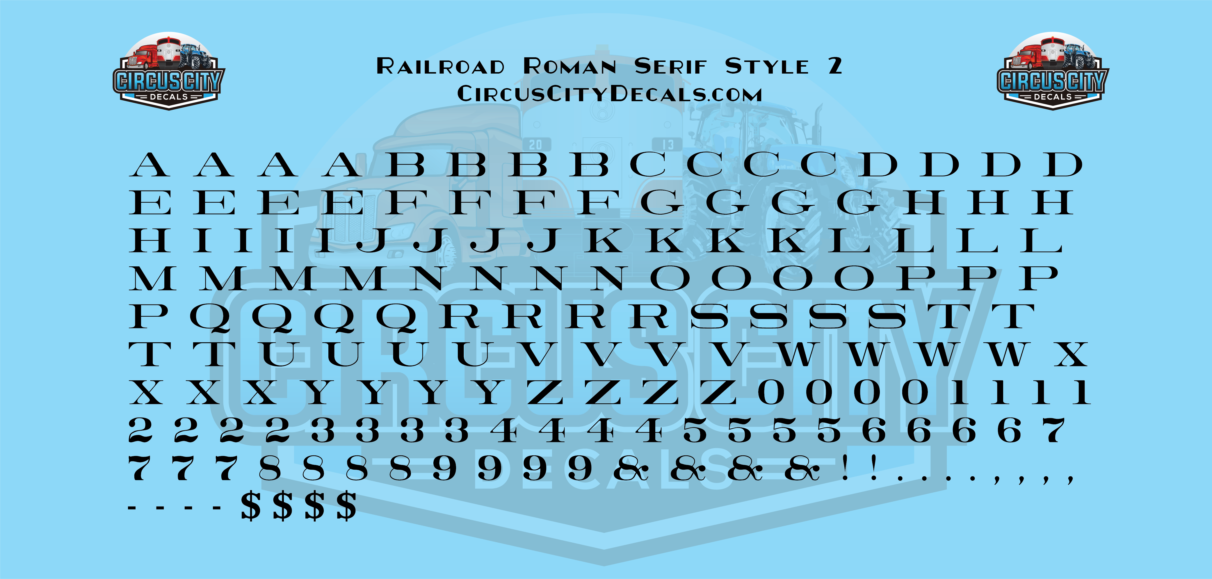 Railroad Roman Serif 2 Alphabet Letters & Numbers 1/16" 1/8" 3/16" 1/4" Water... - Picture 24 of 49