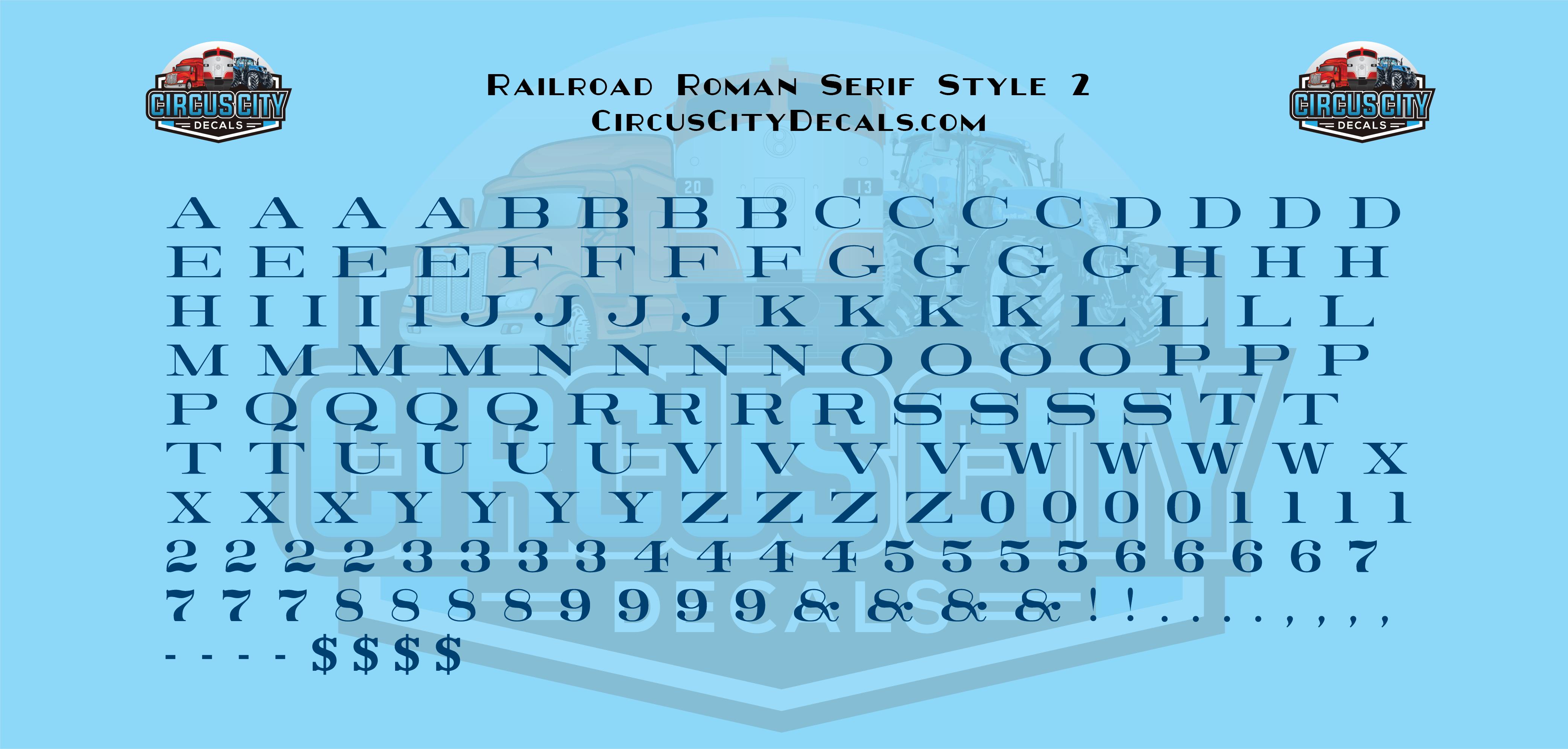 Railroad Roman Serif 2 Alphabet Letters & Numbers 1/16" 1/8" 3/16" 1/4" Water... - Picture 19 of 49