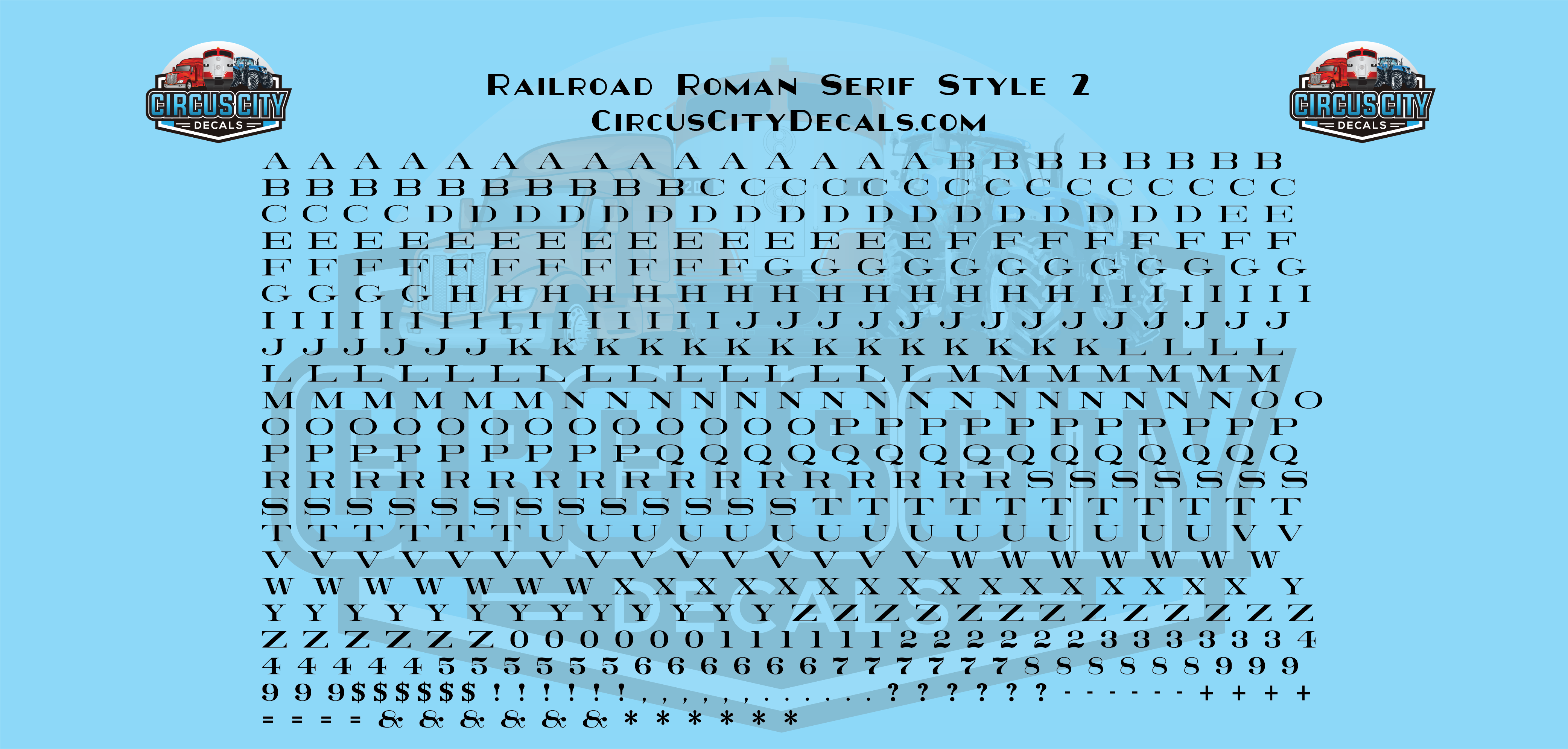 Railroad Roman Serif 2 Alphabet Letters & Numbers 1/16" 1/8" 3/16" 1/4" Water... - Picture 12 of 49