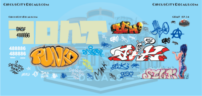 Railroad Graffiti O 1:48 Scale Waterslide Decal Set