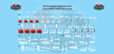 Operation Lifesaver Logos White N 1:160 Scale Decal Set