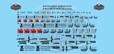 Operation Lifesaver Logos Black N 1:160 Scale Decal Set
