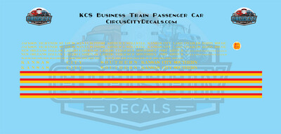 Kansas City Southern Business Train Decals HO 1:87 Scale