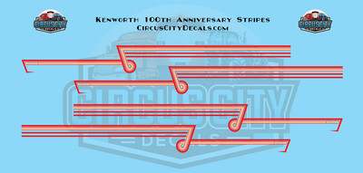 KENWORTH 100th Year Anniversary Stripe S 1:64 Scale Decals