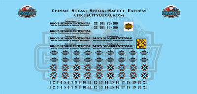 Chessie Steam Special/Safety Express Set O 1:48 Scale