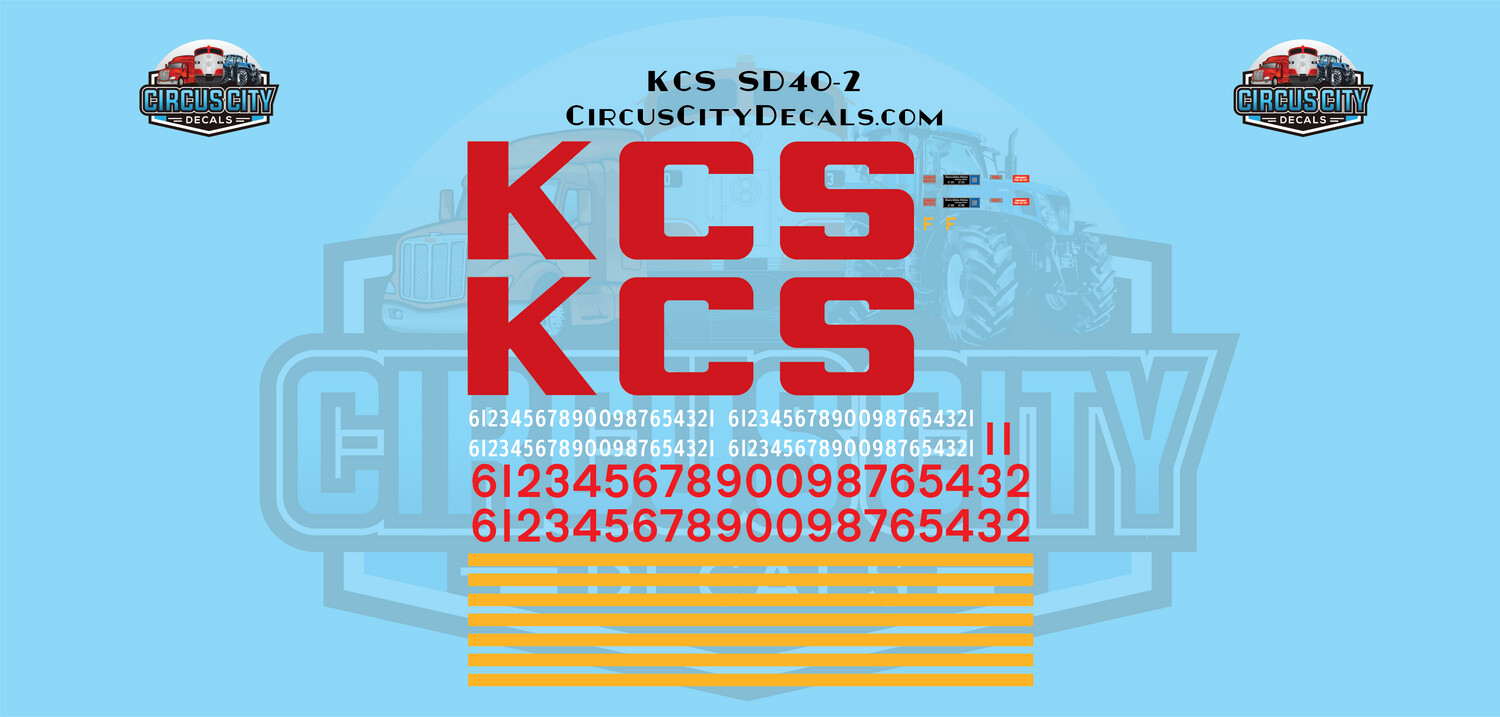 Kansas City Southern White SD40-2 G 1:29 scale