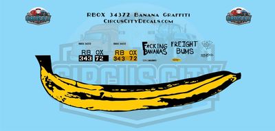 RBOX 34372 Banana Graffiti HO 1:87 Scale Decal Set