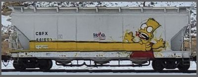 CBFX 441667 Bart Graffiti HO 1:87 Scale Decal Set
