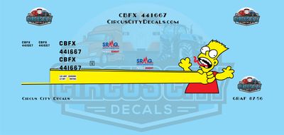 CBFX 441667 Bart Graffiti HO 1:87 Scale Decal Set