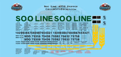 Soo Line 4750 PS Covered Hopper S Scale 1:64