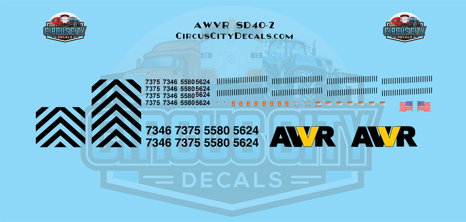 AWVR Unstoppable Movie 7346 7375 SD40-2 N Scale