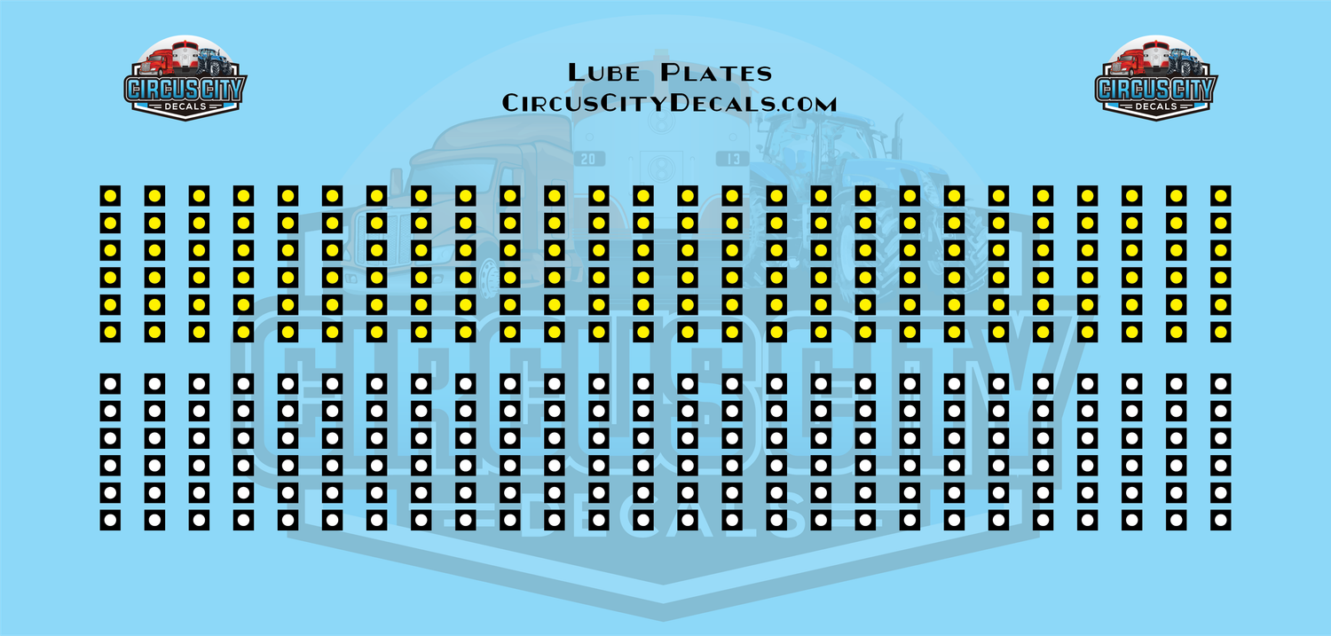 Wheel Inspection Dots HO 1:87 Scale Decal Set