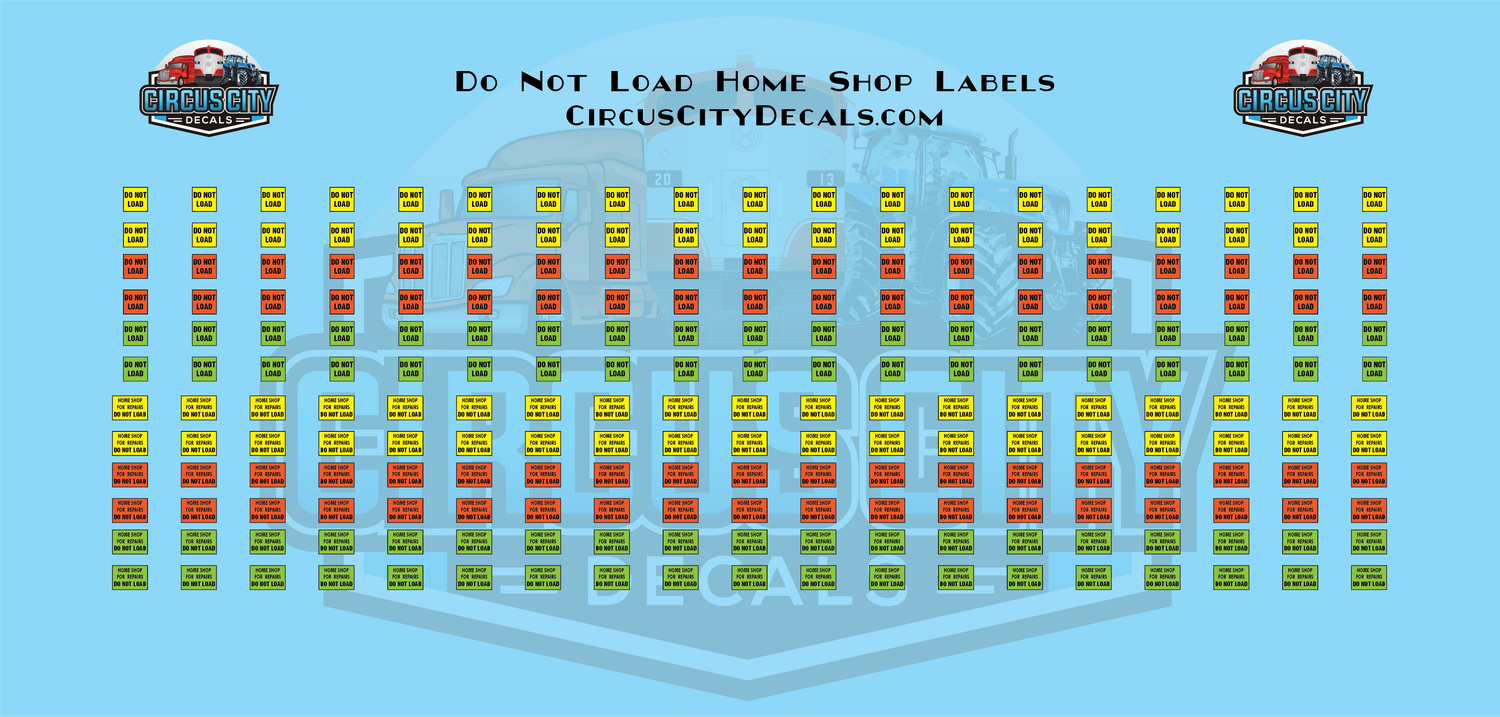 Do Not Load Home Shop Labels HO 1:87 Scale Decal Set