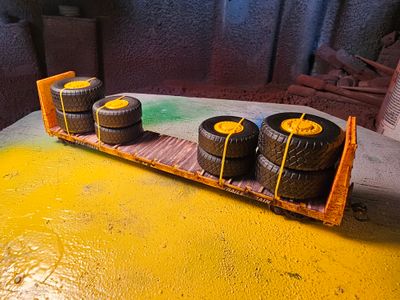 Large Mining Truck Tire Load Unpainted 3d Printed HO 1:87 Scale