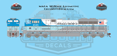 MAGA 45-47 SD70ace HO 1:87 Scale Decal Set