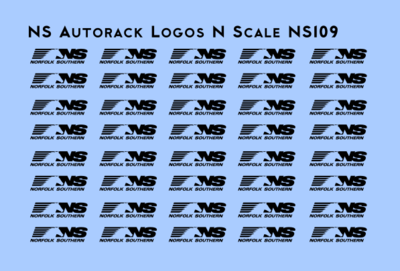 NS Norfolk Southern Autorack Logos N scale Decals