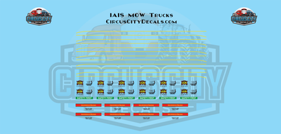 IAIS Iowa Interstate Railroad MOW Truck Door Decals O 1:48 Scale