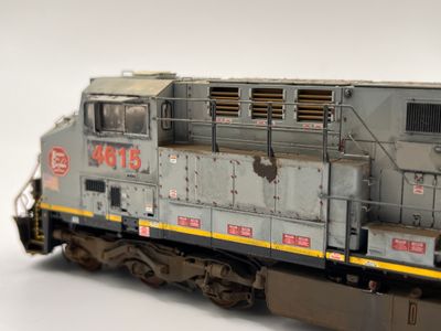 Kansas City Southern KCS AC4400cw Cab Numbers, Rust Patches, faded data Decal Set HO 1:87 Scale
