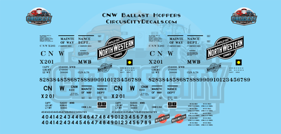 CNW Ballast Hopper S 1:64 Scale Decal Set
