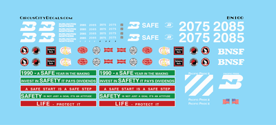 BN Burlington Northern Pacific Pride II GP38-2 2075 2085
