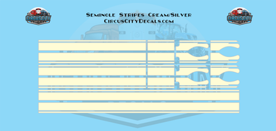 Seminole Stripes 1:64 Scale Cream/Silver Pinstripe