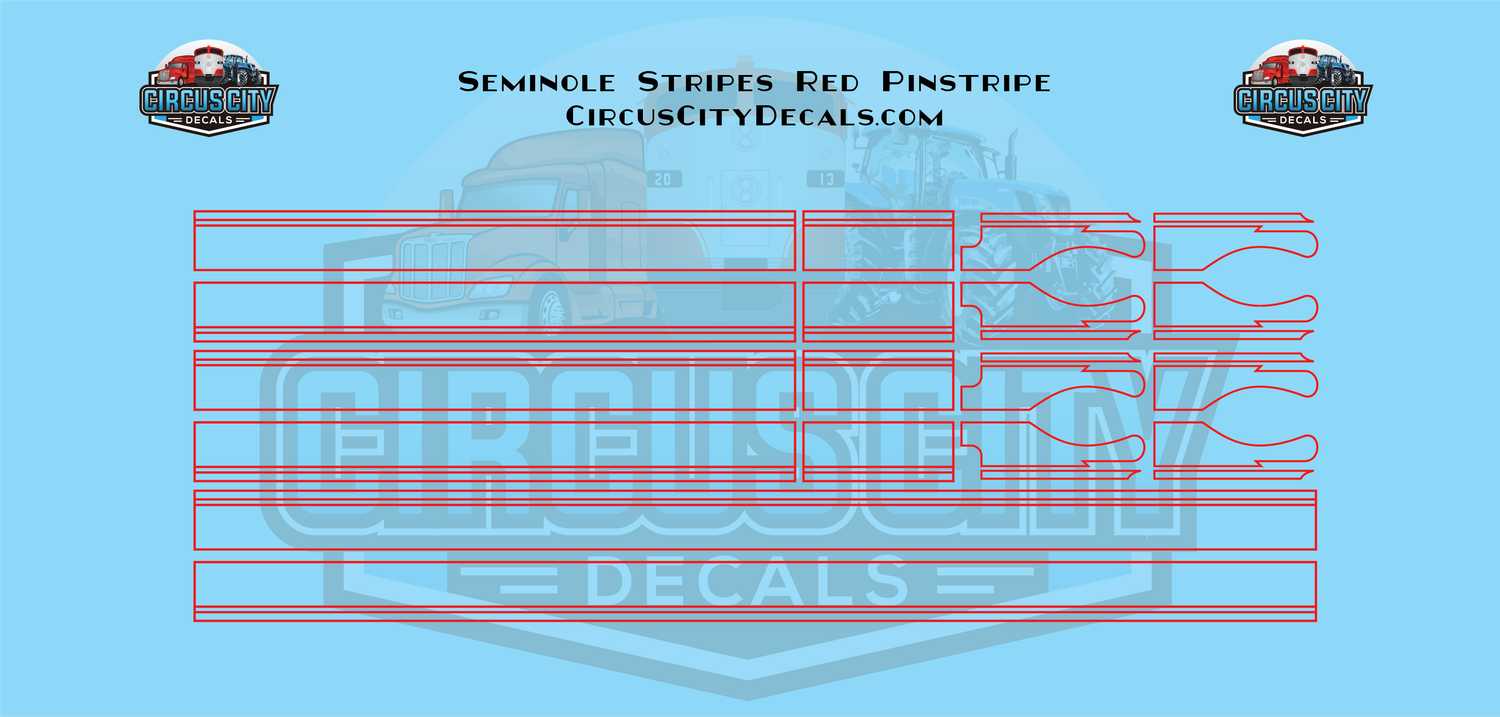 Seminole Stripes 1:64 Scale Red Pinstripe
