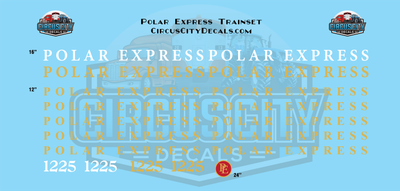 Polar Express Movie Train Decal Set 1:48 O Scale